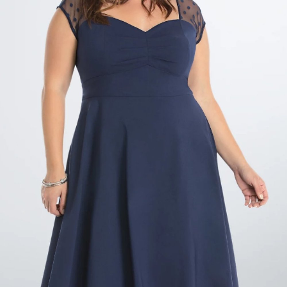 Torrid MESH DOT INSET SWING DRESS